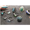 Image 2 : 53.7 G STERLING SILVER & TURQUOISE RINGS