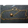 Image 2 : BRASS BASEBALL WATCH CHAIN AND FOB