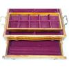 Image 3 : WOODEN JEWELRY BOX (5 1/4 X 13 1/2 IN WIDE)
