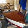 Image 1 : 1961 Model Lane Wood Barrel Back Kit Boat 14FT with Trailer and Motor (See description)