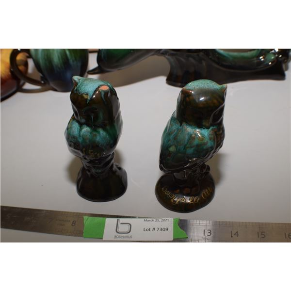 Blue Mountain Pottery Owls (Chip on Ear)