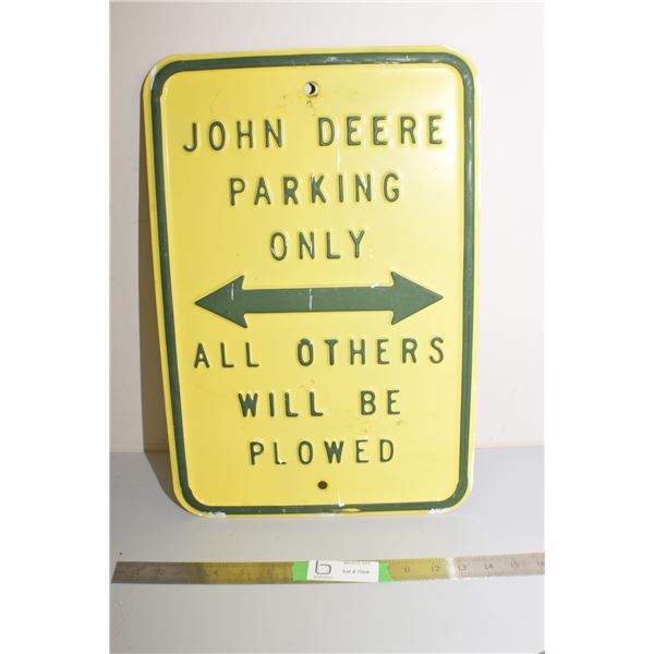 John Deere Parking Sign