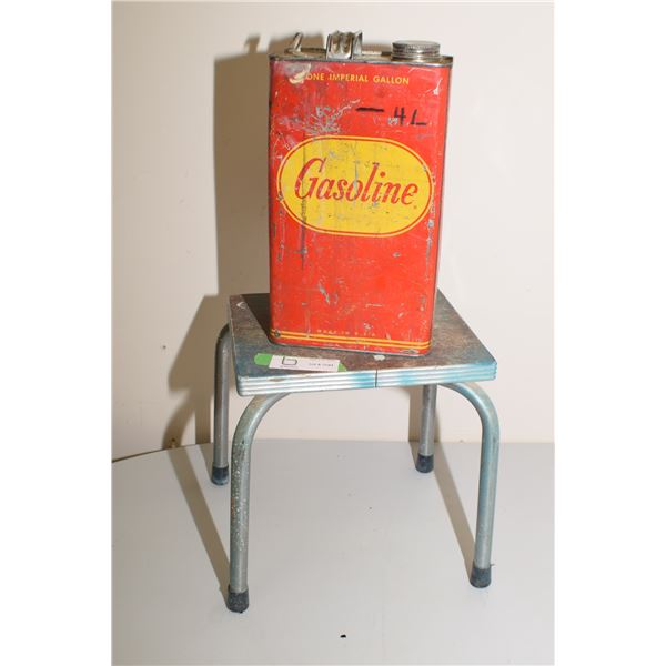 Stool and Gas Can