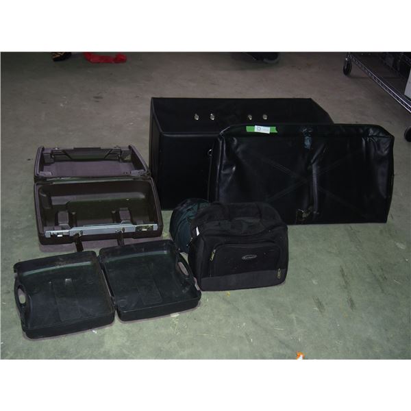 STORAGE BOX, HELMET, PLUS 2 EMPTY CASES