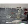 Image 2 : LOT OF GLASSWARE & MISC