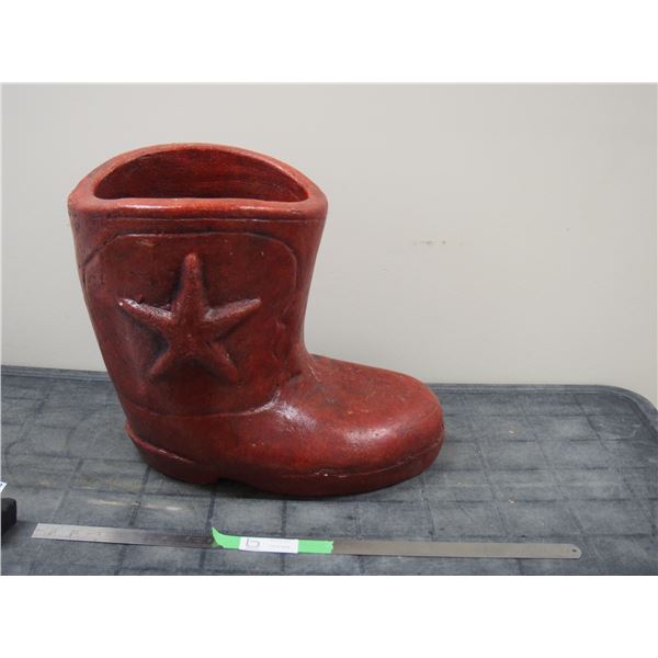 LONESTAR COWBOY BOOT ORNAMENT FROM TEXAS (15 X 17 IN LONG) (FLOWER POT?)