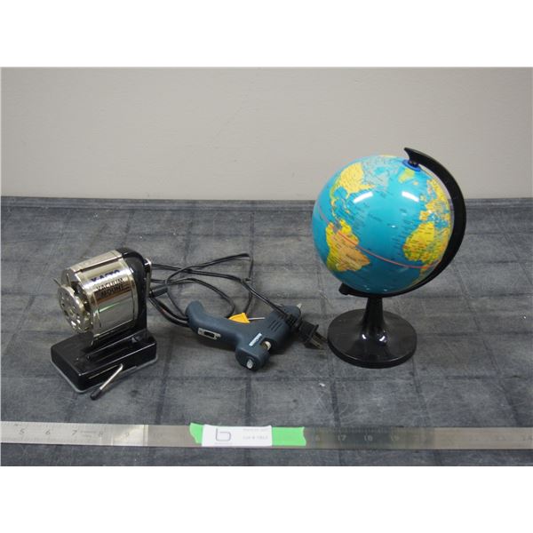 GLOBE, PENCIL SHARPENER, SOLDERING GUN