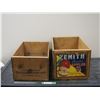Image 1 : 2X THE MONEY/ WOODEN CRATES (1 BARLETT, 1 APPLE CRATE)