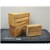 Image 5 : (3) WOODEN CRATES (2 APPLE, 1 ORANGE)