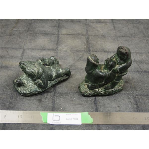 2X THE MONEY/ SOAPSTONE CARVINGS A.WOLF ORIGINAL