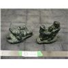 Image 1 : 2X THE MONEY/ SOAPSTONE CARVINGS A.WOLF ORIGINAL