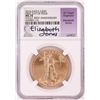 Image 1 : 2016 $50 American Gold Eagle Coin NGC MS70 FDOI Elizabeth Jones Signature