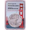 Image 1 : 2018-S $1 Proof American Silver Eagle Coin NGC PF69 Ultra Cameo Bridge Core