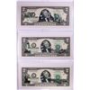 Image 1 : Lot of (3) 2003A $2 Colorized Overprint Federal Reserve Notes in Cases