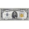 Image 1 : 1934A $5 North Africa WWII Emergency Issue Silver Certificate Note