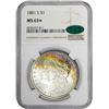 Image 2 : 1881-S $1 Morgan Silver Dollar Coin NGC MS63* Star CAC Amazing Toning