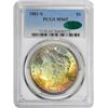 Image 2 : 1881-S $1 Morgan Silver Dollar Coin PCGS MS65 CAC Amazing Toning