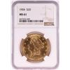 Image 1 : 1904 $20 Liberty Head Double Eagle Gold Coin NGC MS61