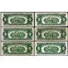 Image 2 : Lot of (6) 1928D/F/G $2 Legal Tender Notes