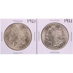 Lot of (2) 1921 $1 Morgan Silver Dollar Coins