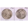 Image 1 : Lot of (2) 1921 $1 Morgan Silver Dollar Coins