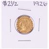Image 1 : 1926 $2 1/2 Indian Head Quarter Eagle Gold Coin