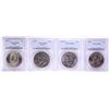 Image 1 : Lot of (4) $1 Eisenhower Silver Dollar Coins PCGS MS63/MS64