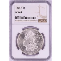 1878-S $1 Morgan Silver Dollar Coin NGC MS65
