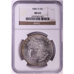1885-O $1 Morgan Silver Dollar Coin NGC MS65