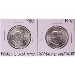 Lot of (2) 1952 Washington Carver Commemorative Half Dollar Coins
