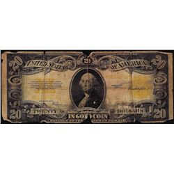 1922 $20 Gold Certificate Note