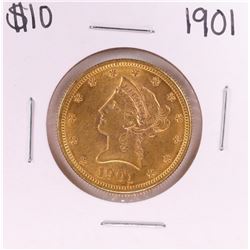1901 $10 Liberty Head Eagle Gold Coin