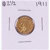 Image 1 : 1911 $2 1/2 Indian Head Quarter Eagle Gold Coin
