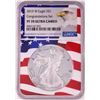 Image 1 : 2019-W $1 Proof American Silver Eagle Coin NGC PF70 Ultra Cameo Congratulations Flag