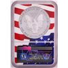 Image 2 : 2019-W $1 Proof American Silver Eagle Coin NGC PF70 Ultra Cameo Congratulations Flag
