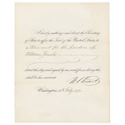 U. S. Grant Document Signed