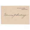 Image 1 : Warren G. Harding Signed White House Card