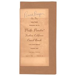 Ronald Reagan Signed Program