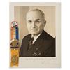 Image 1 : Harry S. Truman Signed Photograph and (2) Badges
