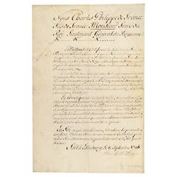 King Charles X Document Signed