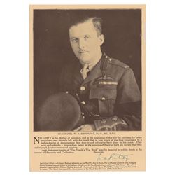 William A. Bishop Signed Photograph