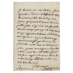 Jacques-Louis David Autograph Letter Signed