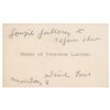 Image 1 : Henri de Toulouse-Lautrec Hand-Annotated Calling Card