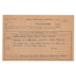 William Faulkner Autograph Letter Signed