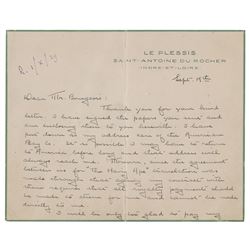 Eugene O'Neill Autograph Letter Signed
