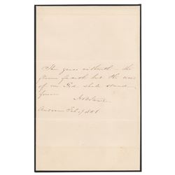 Harriet Beecher Stowe Autograph Quotation Signed