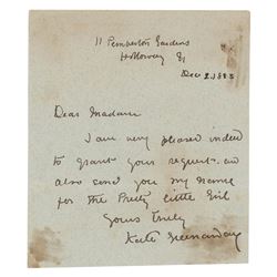 Kate Greenaway Autograph Letter Signed
