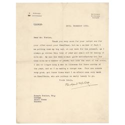Rudyard Kipling Typed Letter Signed