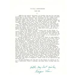 Harper Lee Signed Souvenir Typescript