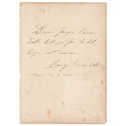 Luigi Pirandello Autograph Quote Signed